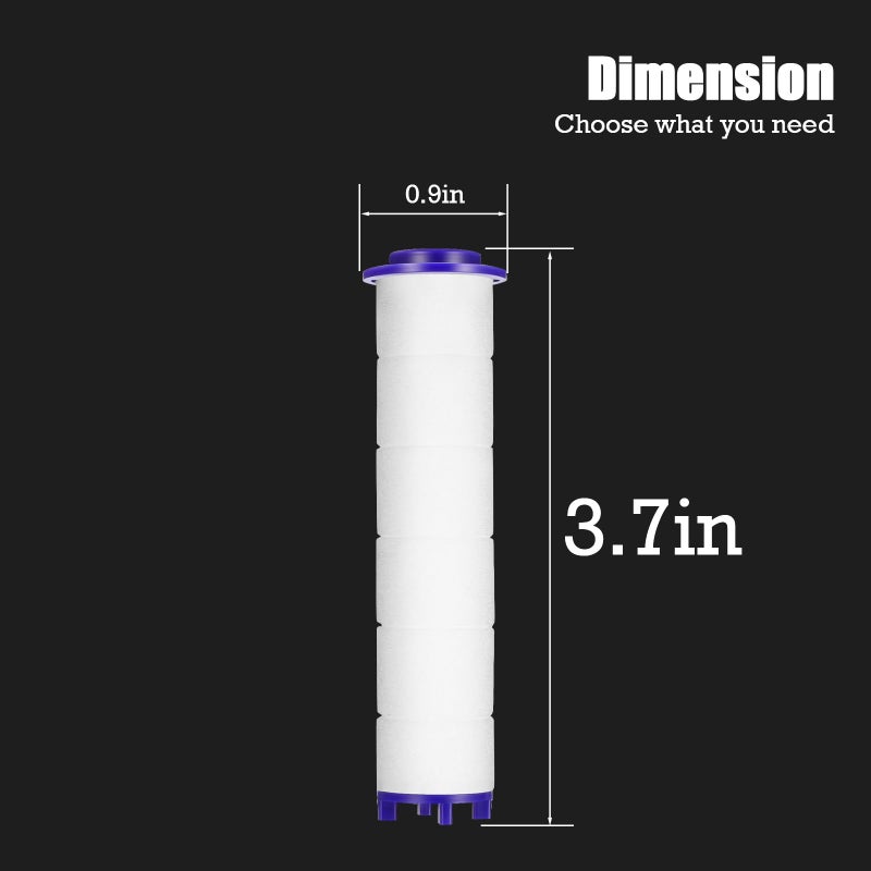 luzdiosa Vortex Shower Head PP-Cotton Filter Cartridge 3.7in Set of 12 Replacement Filter Cartridge for Detachable Propeller Hydro Shower Jet Sets - Image 2