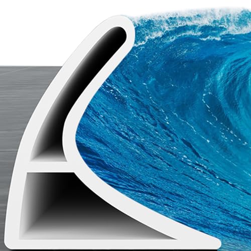 KRUI Collapsible Shower Threshold Water Dam, 67 In, Self Adhesive Shower Edge Water Barrier Stopper, Shower Water Blocker Retention System, Dry and Wet Separation for Bathroom Kitchen Countertop Sink - Image 1