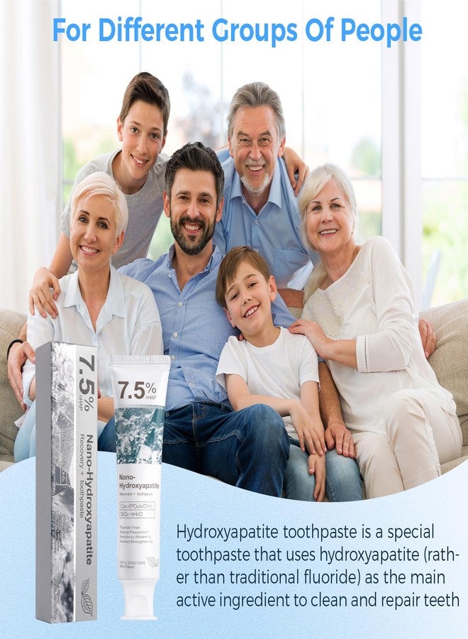 DATANSUN 2PCS 7.5% Hydroxyapatite Toothpastes【Remineralize】【Fluoride-Free】【Stain Removal】 Daily Use for Oral Health，Gentle Mint - Image 5