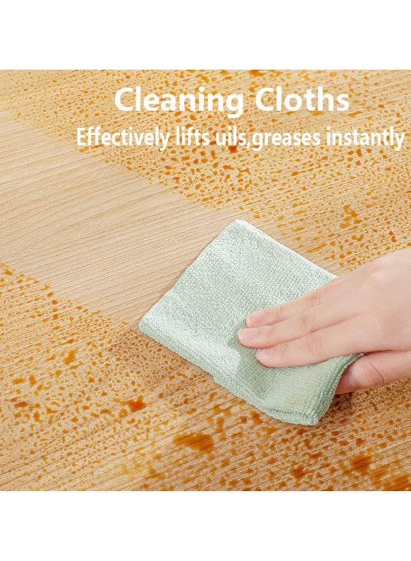 20 Sheets Disposable Cleaning Cloths, Cleaning Towels, Microfiber Towel Reusable Dish Cloths with Dispenser Box, Lazy Rags, Car Wipes for Cleaning Cloths for Home Kitchen (Matcha Green) - Image 2
