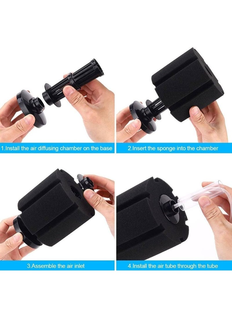 شينيو فلتر إسفنجي لحوض السمك | فلتر بيولوجي مثالي لتنقية المياه وتنمية البكتيريا النافعة | تشغيل هادئ وآمن للأسماك - Image 3