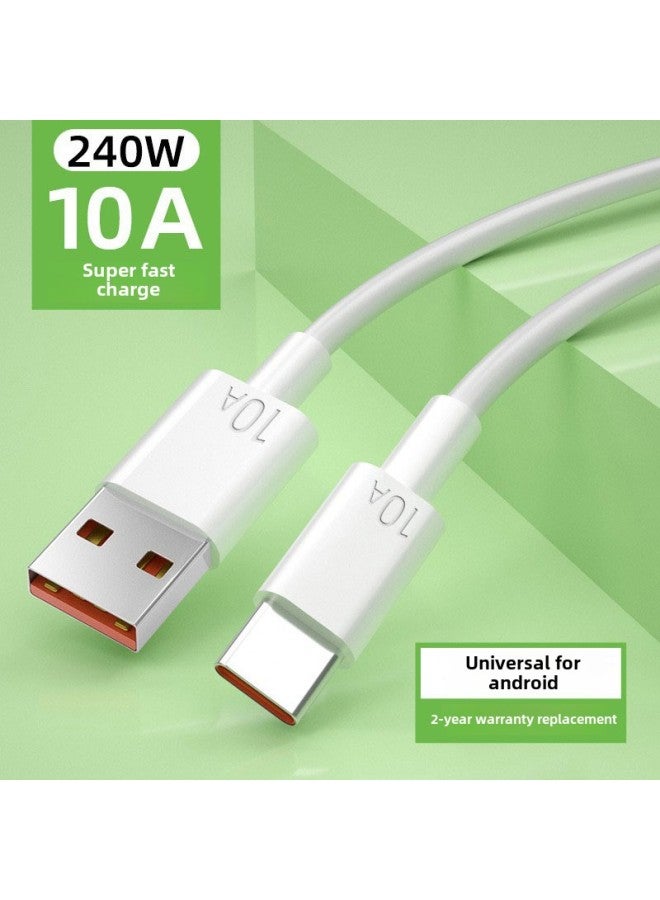 Super Fast Charge 240W Type-C Data Cable For Huawei 10A Car Charger Honor Xiaomi LeTV Flash Charge 5A 6A Vehicle Mounted Adapter-Color:1.5m-Model:Type - C 【10a Super Fast Charge】 - Image 1
