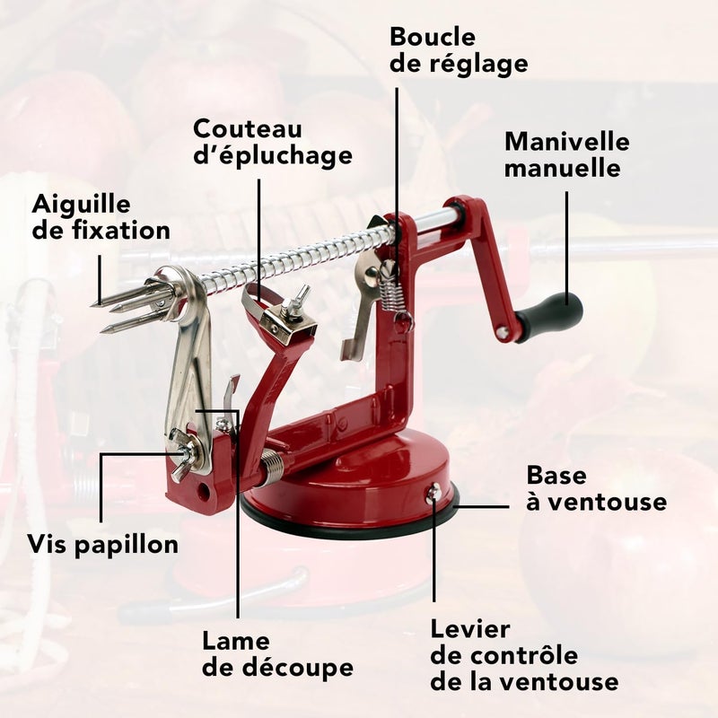 BAUMALU - 450009 - Metal apple peeler red color - Image 3