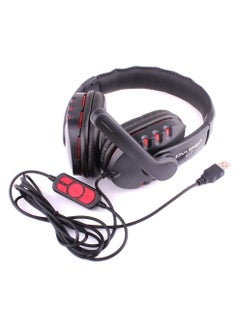 OVLENG Usb Gaming Headset With Noise Canceling Microphone Compatible With Pc Ov Q7 Black Red Medium  - Image 1