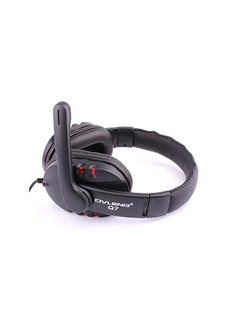 OVLENG Usb Gaming Headset With Noise Canceling Microphone Compatible With Pc Ov Q7 Black Red Medium  - Image 2