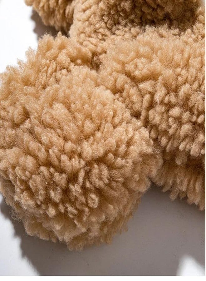 THE DDS STORE Cute Plush Faux Fur Animal Costume Boy Girl Hat Cap with Ear Flaps Soft Warm Fuzzy Bear Winter Hat Beanie for Girl Plush Knot Windproof Head for Boy's & Girl's |12-16 Years (Brown) - Image 3