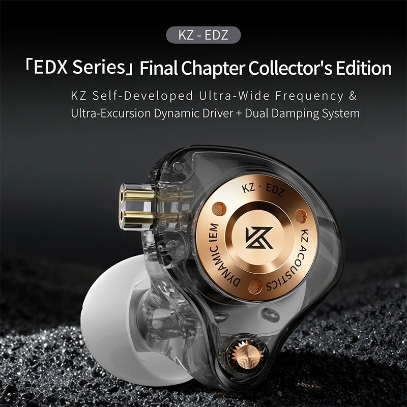 كي زد سماعة سلكية Pre-order KZ EDZ EDX Series Final Chapter Collector's Edition In-Ear Earphones with 7Hz45kHz Ultra-Wide Frequency Response, Black TypeC with Mic - Image 2