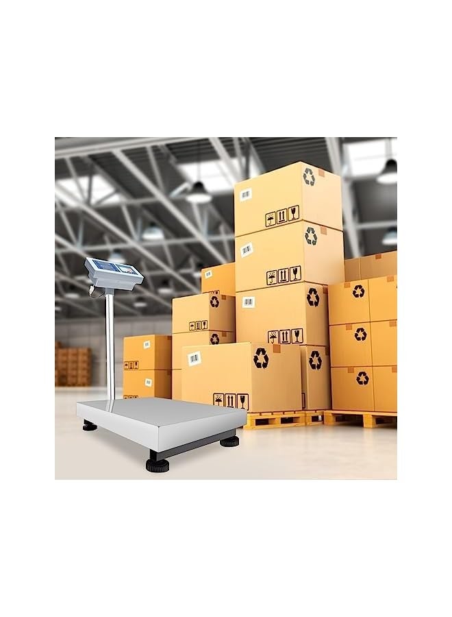 PROMASS Digital Weighing Scale Electronic Platform Scale Postal Shipping Scale Large Industrial Floor Scale with 300kg Capacity & Backlit LCD Display & Tare Function for Packages Post Office Home - Image 5