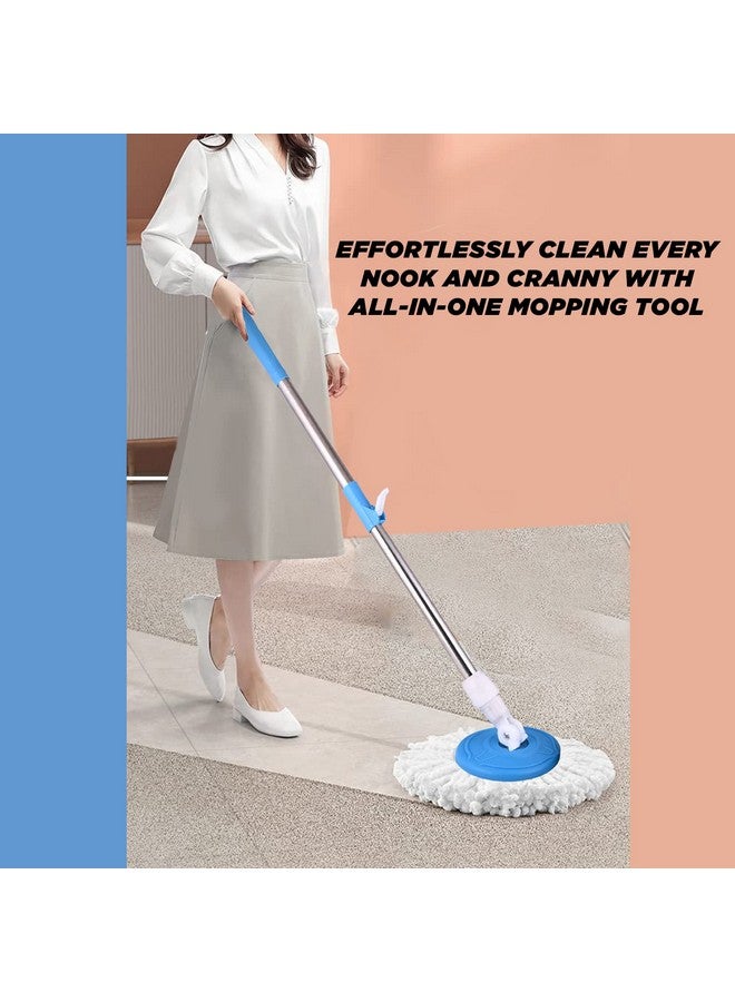 زوريني عصا ممسحة معدنية مقاس 42 بوصة بمقبض سريع التغيير مثالي لتنظيف الأرضيات المنزلية الصناعية مع لوحة ممسحة مقاس 10 بوصات (لون عشوائي) - Image 5