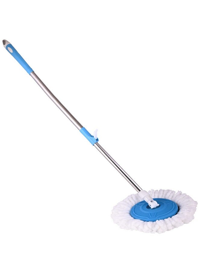 زوريني عصا ممسحة معدنية مقاس 42 بوصة بمقبض سريع التغيير مثالي لتنظيف الأرضيات المنزلية الصناعية مع لوحة ممسحة مقاس 10 بوصات (لون عشوائي) - Image 1