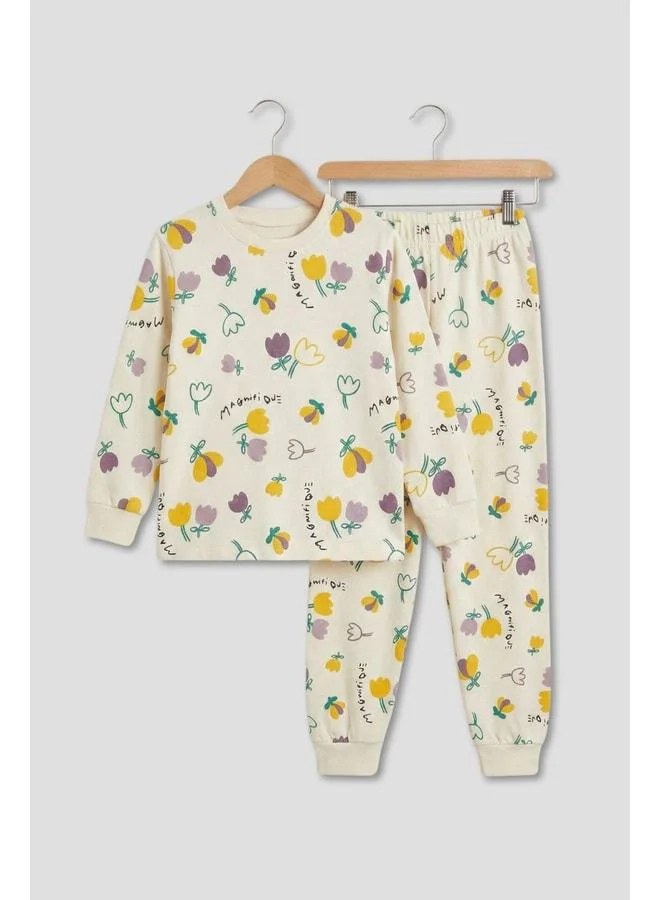 Zuzunga Magnifi Ove Tulip Print Girls' Pajama Set