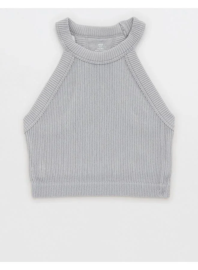 Aerie High Neck Knitted Bra
