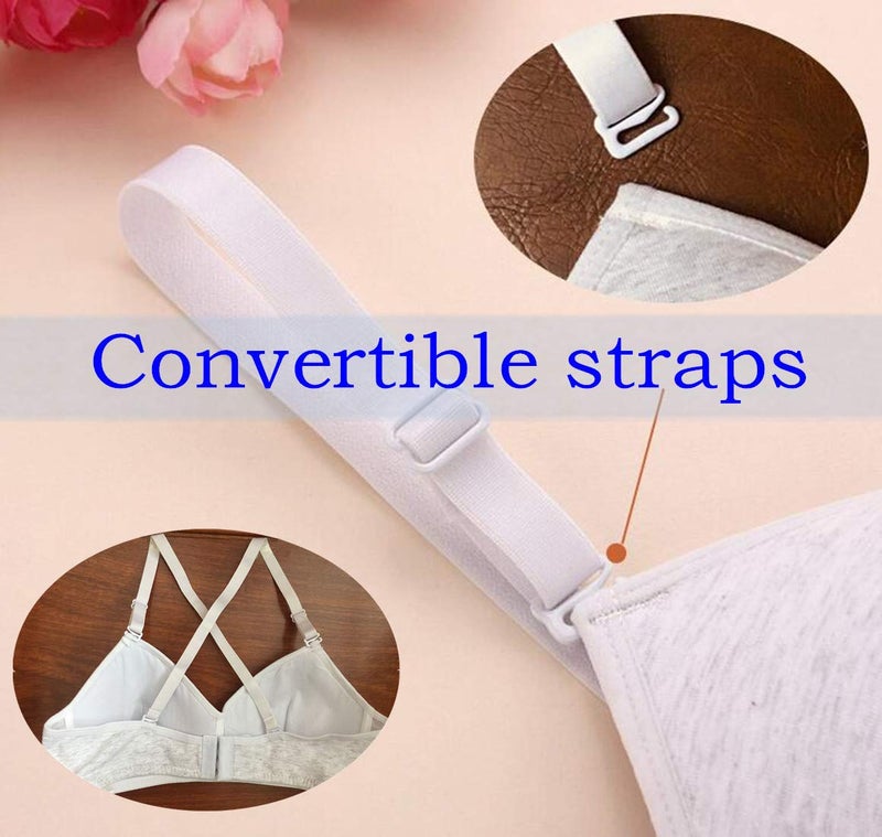 MANJIAMEI Women Teen Girls Thin Cotton Breathable Sports Bra Wire Free Push up Running A-Cup Bra Solid 3 Pack 34 - Image 5