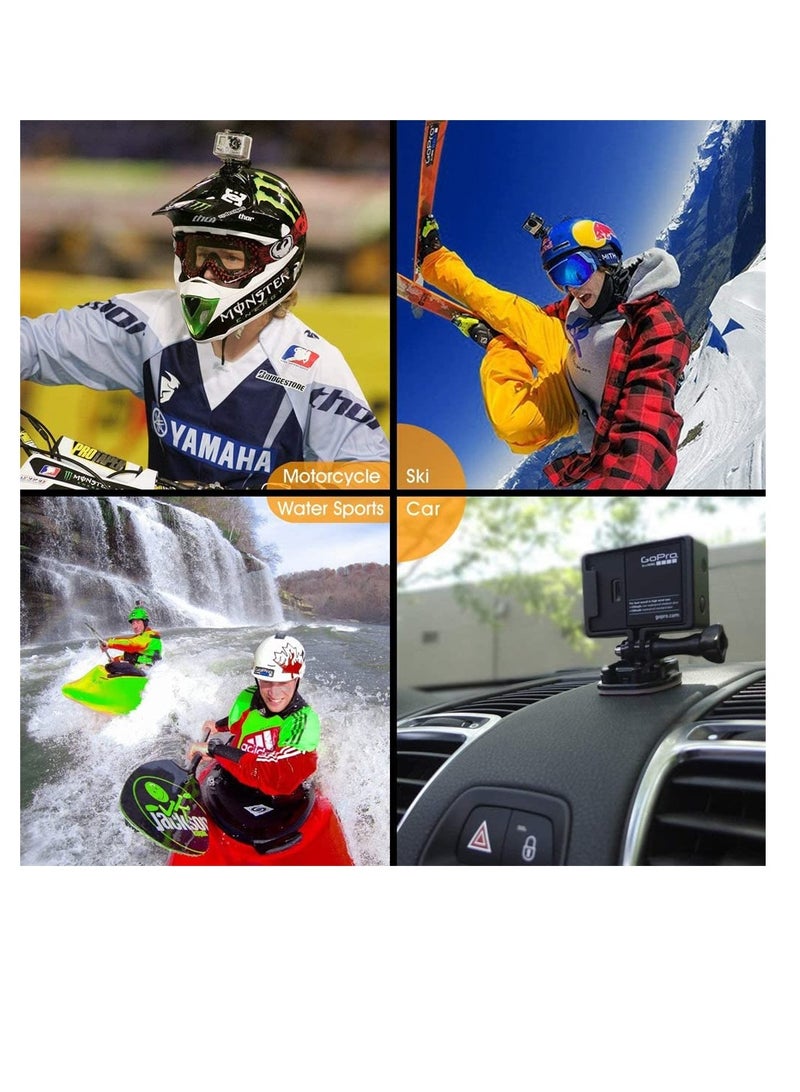 KASTWAVE Adhesive Mounts for GoPro Cameras, 3x Curved and 3x Flat Mounts Bundle W/ 3M Sticky Pads, Tape Mount to Your Helmet, Bike, Board, Car, Fits ALL Go Pro Models, Premium Camera Accessories - Image 4