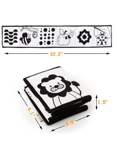 Y&D Black and White Cloth Books - High Contrast Baby Book for Early Education, Infant Tummy-time Mat, Three-Dimensional Can Be Bitten Tear Not Rotten Paper 0-3 Years Old Toys  - Image 2