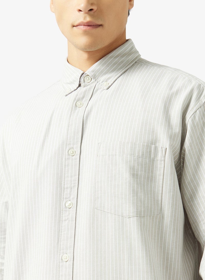JACK & JONES Linen Blend Casual Long Sleeve Shirt - Image 3