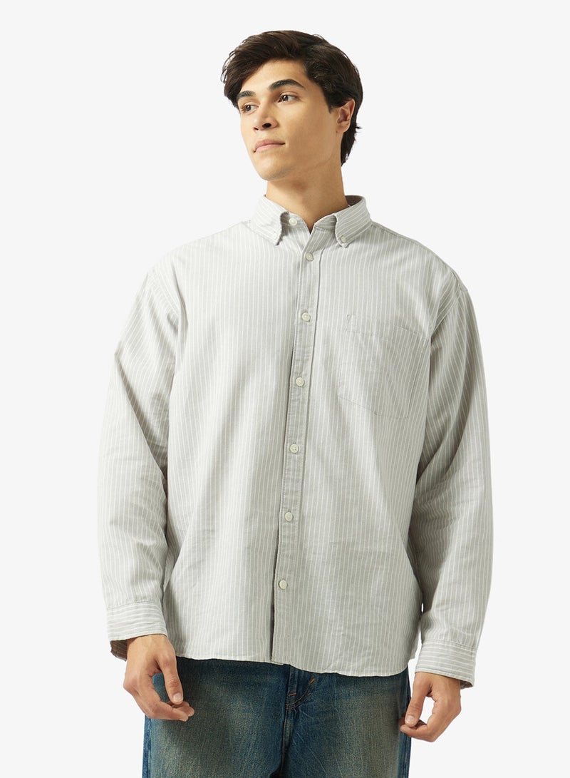 JACK & JONES Linen Blend Casual Long Sleeve Shirt - Image 1