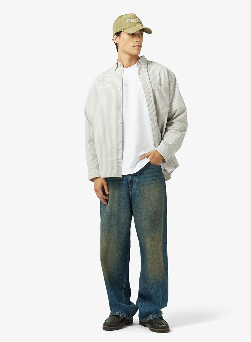 JACK & JONES Linen Blend Casual Long Sleeve Shirt - Image 4