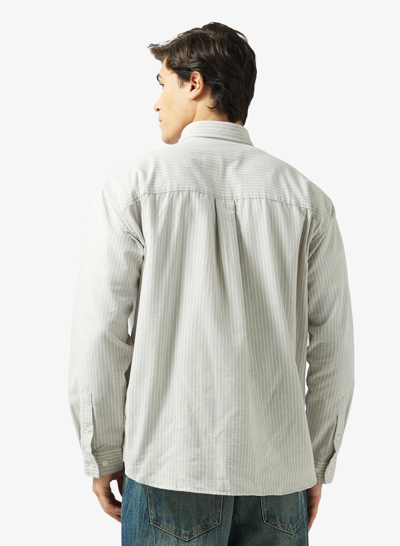 JACK & JONES Linen Blend Casual Long Sleeve Shirt - Image 2