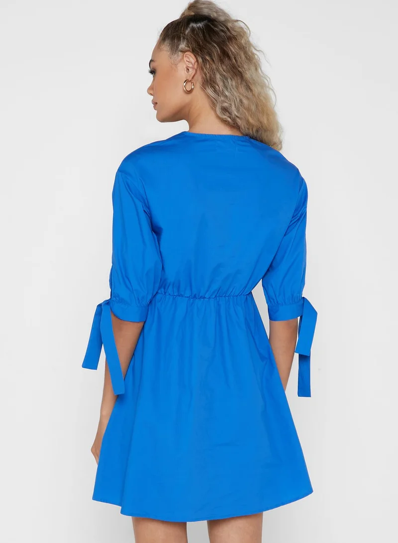 Ginger Front Button Pleated Dress