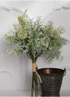 Kutis 2-Bouquet Artificial Antler Bouquet Wedding Bouquet Realistic Flower Green/White 23 x 25 Centimeter  - Image 2