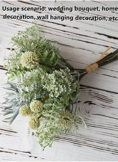 Kutis 2-Bouquet Artificial Antler Bouquet Wedding Bouquet Realistic Flower Green/White 23 x 25 Centimeter  - Image 4