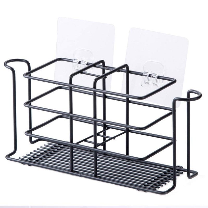 Dkriva Toothbrush Storage Rack Organizer Wall Mounted SS Toothbrush Toothpaste Holder with 2 Cups Holder for Bathroom Stainless Steel 1Pcs - Image 5