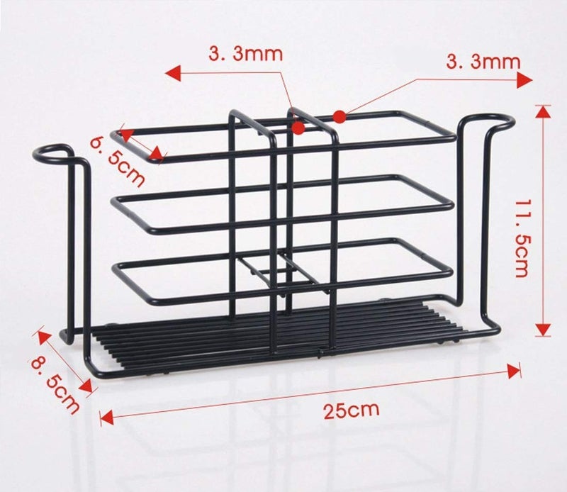 Dkriva Toothbrush Storage Rack Organizer Wall Mounted SS Toothbrush Toothpaste Holder with 2 Cups Holder for Bathroom Stainless Steel 1Pcs - Image 3