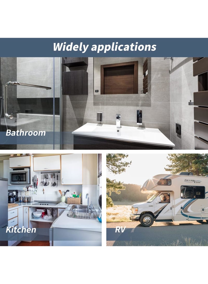 Barakah Shower Soap Holder, 2 Pcs Stainless Steel Self Adhesive Bar Soap Holder for Shower Wall, Bathroom, Wall Mounted Soap Dish, No-Drill Bar Soap Holder for Shower (Black) - Image 5