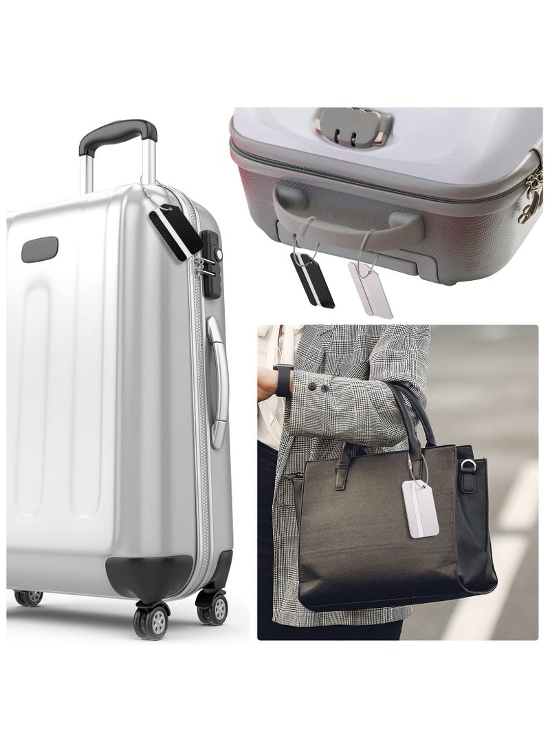 SOLARAE Luggage Tag, 12PCS Business Card Holder Aluminum Metal Travel ID Bag Tag, Suitcase Luggage Tag for Travel Luggage ID with Waterproof Information Card Stock and Wire Loop - Image 4