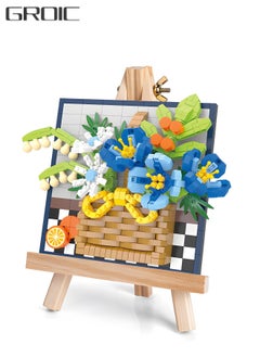 GROIC Flower 3D Picture Decorations Painting Building Blocks Artificial Flowers Toy Kit,Unique Home Decor Creative Toys,Assembly Toys  - Image 1