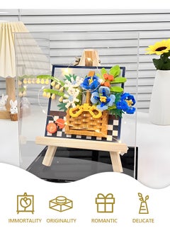 GROIC Flower 3D Picture Decorations Painting Building Blocks Artificial Flowers Toy Kit,Unique Home Decor Creative Toys,Assembly Toys  - Image 2