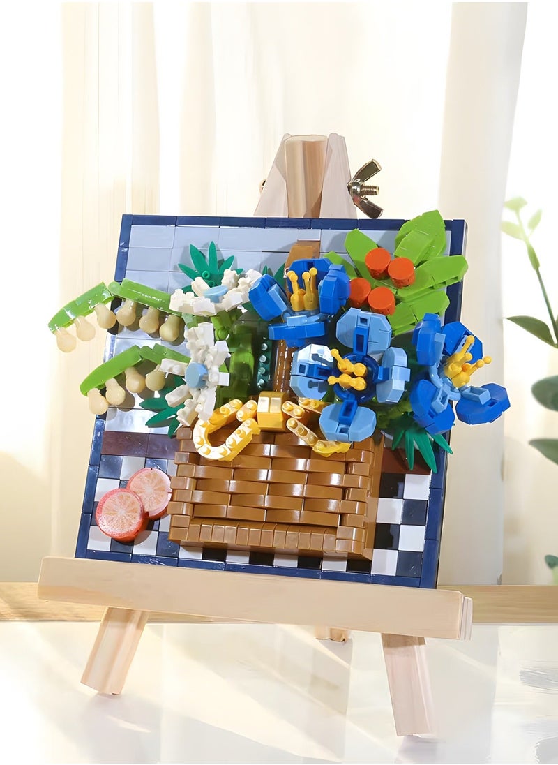 GROIC Flower 3D Picture Decorations Painting Building Blocks Artificial Flowers Toy Kit,Unique Home Decor Creative Toys,Assembly Toys  - Image 4