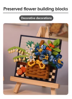 GROIC Flower 3D Picture Decorations Painting Building Blocks Artificial Flowers Toy Kit,Unique Home Decor Creative Toys,Assembly Toys  - Image 3