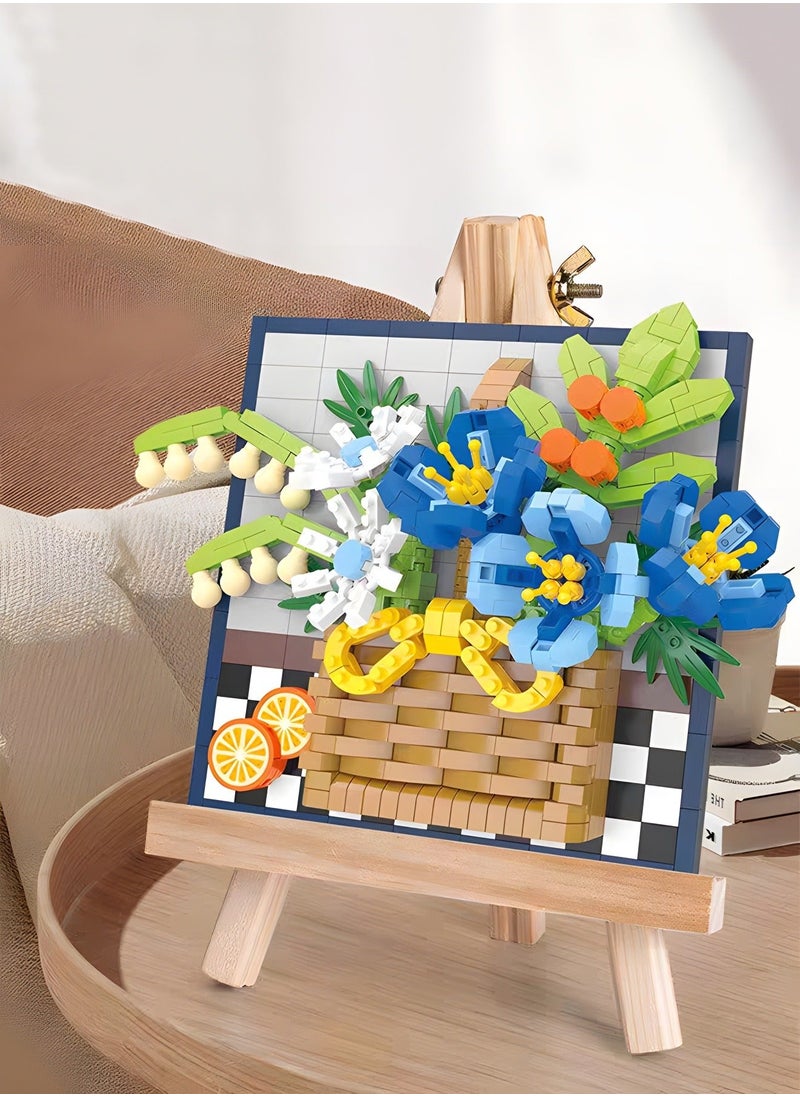 GROIC Flower 3D Picture Decorations Painting Building Blocks Artificial Flowers Toy Kit,Unique Home Decor Creative Toys,Assembly Toys  - Image 5