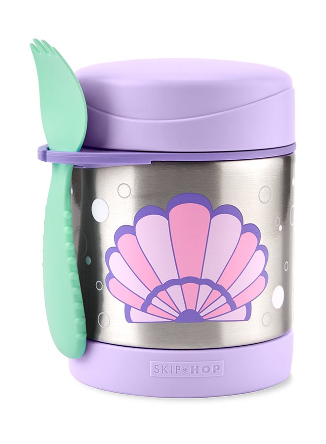 Skip Hop Spark Style Food Jar With spoon And Fork - Seashell - Image 1