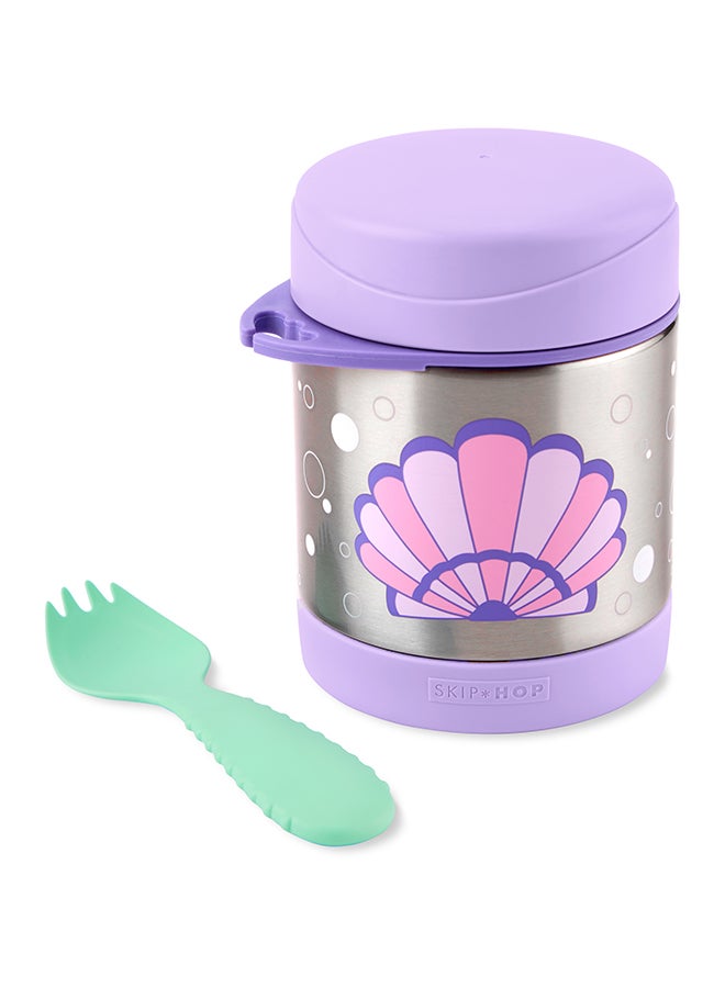 Skip Hop Spark Style Food Jar With spoon And Fork - Seashell - Image 2