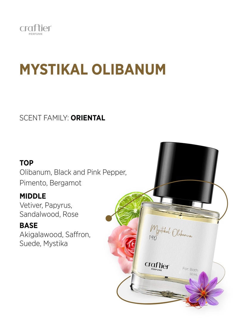 Craftier Perfume MYSTIKAL OLIBANUM - Inspired of-PURPOSE , Eau De Parfum for Men & Women - 50ml, Long Lasting Oriental Fragrance Upto 16 Hrs, Travel Size Unisex Perfume - Image 3