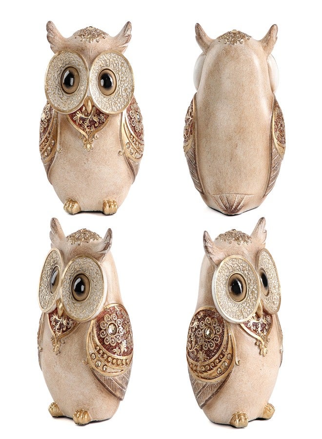 Smadeer Owl statue for home decoration,Owl decor for shelf bookshelf office table desk indoor decor accents,Adorable big eye owl statues and sculptures,Animal owl gift for bird lover,Cute Owl figurine - Image 3