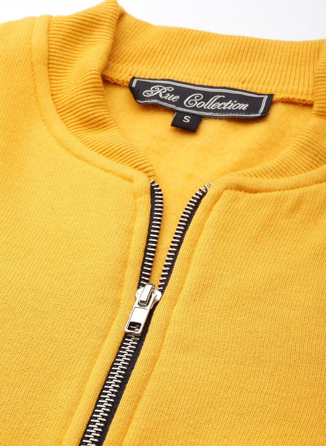 Rue Collection Fleece Sweatshirt for Women in Yellow - Image 2