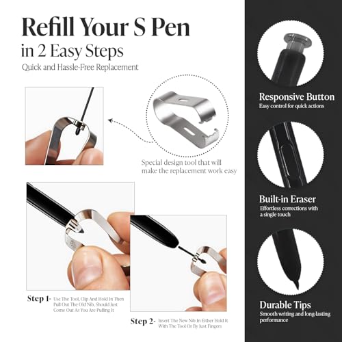 The AutoStory Galaxy Note 20 Stylus Pen for Android Replacement | Compatible for Galaxy Note 20/Galaxy Note 20 Ultra 5G, 4096 Sensitivity with 5 Extra nibs (Without Bluetooth) - Image 5