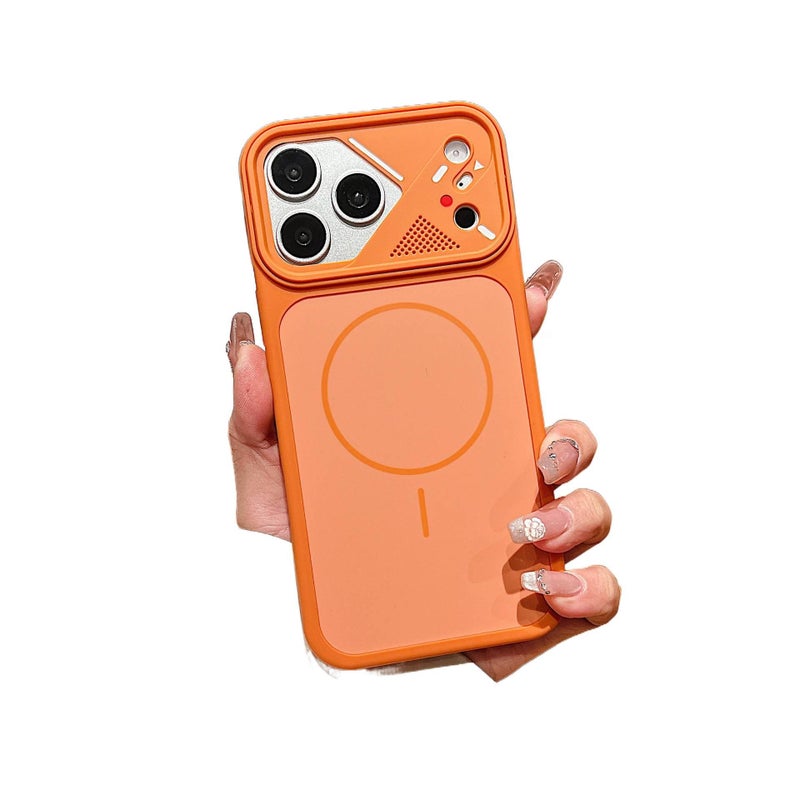 غطاء MagSafe بPC لـ iPhone 13 مع مقاوم للصدمات وحماية من السقوط مع مقاوم للصدمات مع مغناطيس قوي مع ملمس ناعم باللون Desert Gold مغناطيسي باللون الذهبي - Image 2