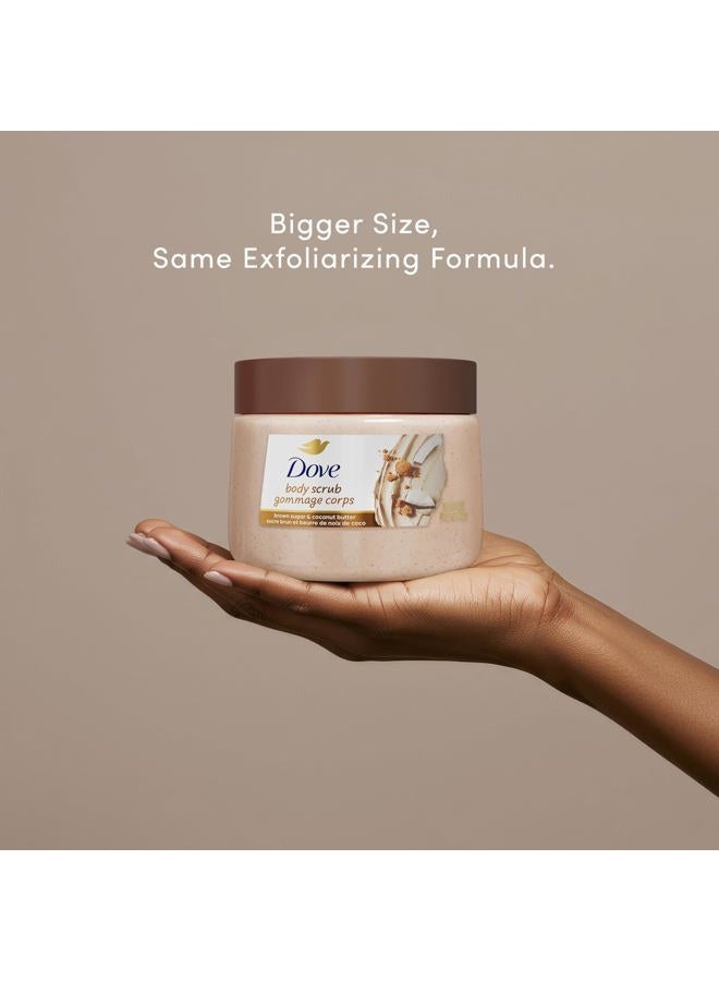 Dove Brown Sugar and Coconut Butter Body Scrub Exfoliates and Deeply Nourishes for Smooth, Radiant Skin 15 oz - Image 2