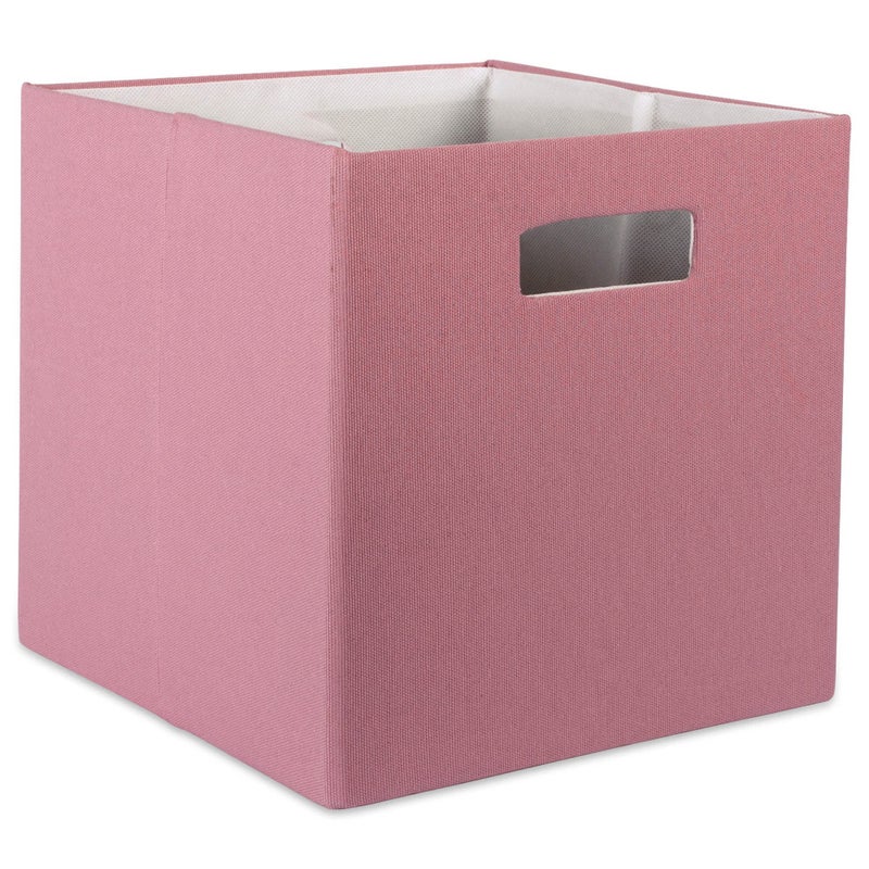 DII Poly-Cube Storage Collection Hard Sided, Collapsible Solid, Large, Rose - Image 1