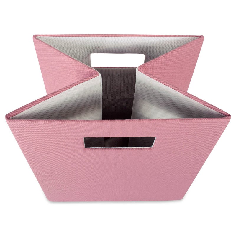 DII Poly-Cube Storage Collection Hard Sided, Collapsible Solid, Large, Rose - Image 5