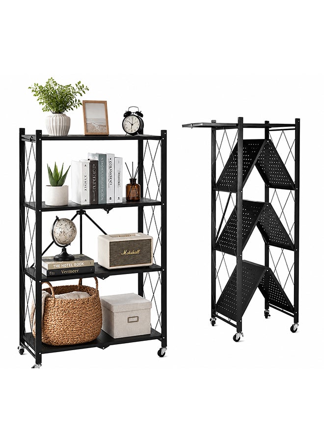 Toshionics Foldable Storage Rack Metal Black 126x71x35cm - Image 1