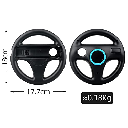 OSTENT Kart Racing Games Steering Wheel for Nintendo Wii Remote Controller Super Mario Game Color Black - Image 3