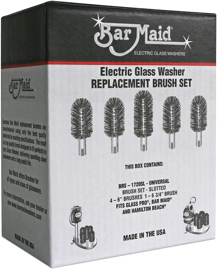 5-Piece Universal Slotted Brush Set for All Glass Washers