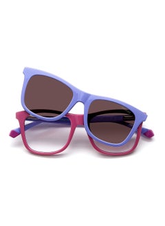 Polaroid Kids Unisex UV Protection Rectangular Sunglasses - Pld 8055/Cs Pk Lilac 46 - Lens Size: 46 Mm  - Image 4