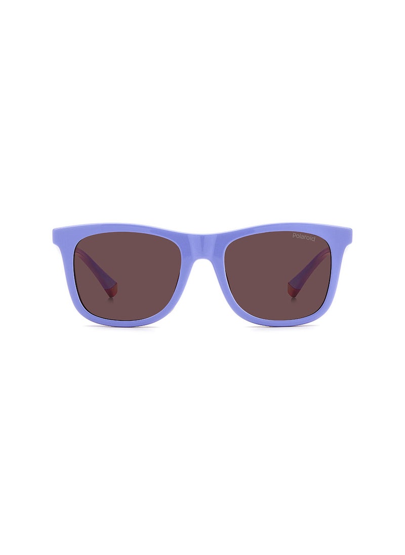 Polaroid Kids Unisex UV Protection Rectangular Sunglasses - Pld 8055/Cs Pk Lilac 46 - Lens Size: 46 Mm  - Image 3